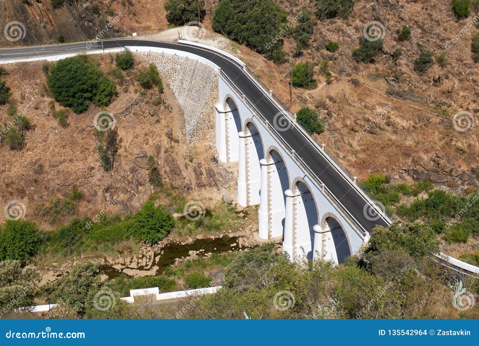 the bridge over oeiras river near mertola city. baixo alentejo. portugal